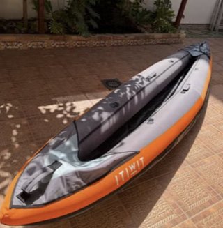 Kayak hinchable 2 personas naranja