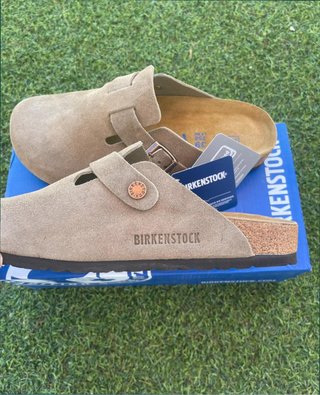Zuecos Birkenstock Boston Talla 42 Beige