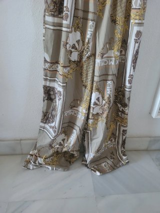 Vestido largo estampado MCM
