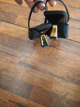 Zapatos Zara Tacon Slingback Negro Mujer