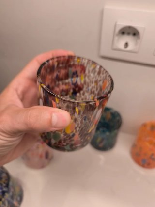 12 Vasos Murano millefiore
