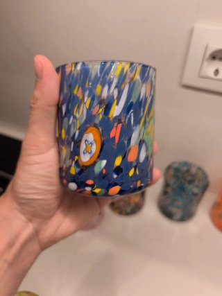 12 Vasos Murano millefiore