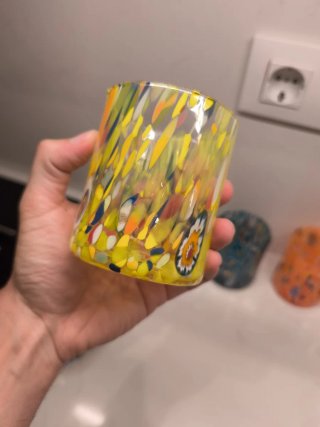 12 Vasos Murano millefiore