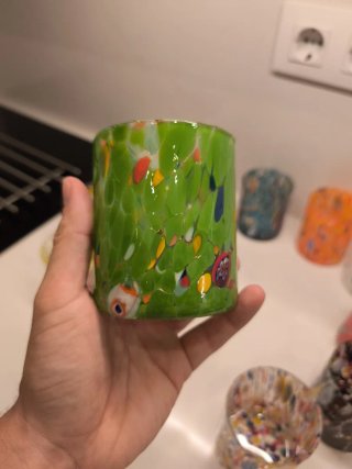 12 Vasos Murano millefiore