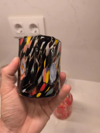 12 Vasos Murano millefiore