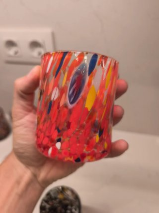 12 Vasos Murano millefiore