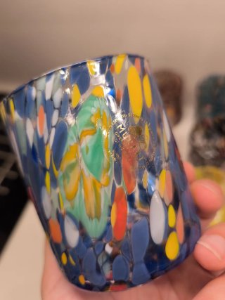 12 Vasos Murano millefiore