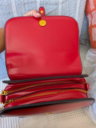 Lote 3 Bolsos Mujer Negro, Marrón, Rojo
