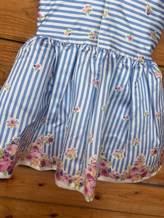 Vestido niña rayas florales talla 10