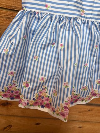 Vestido niña rayas florales talla 10