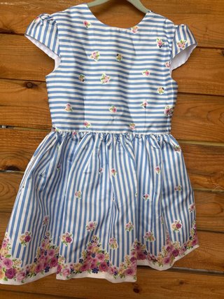 Vestido niña rayas florales talla 10