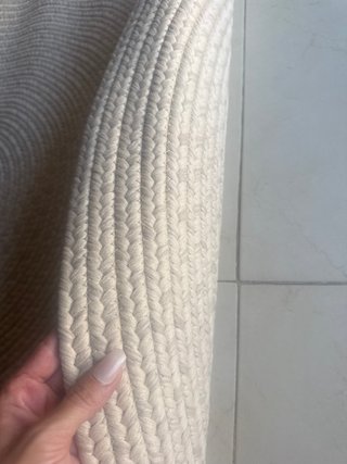 Alfombra ovalada beige 170x120cm sin usar