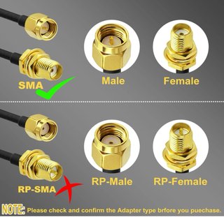 2 Cable Coaxial SMA Macho-Hembra 5m