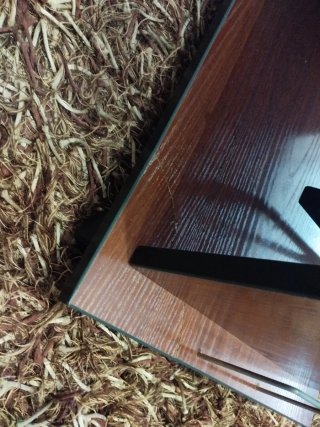 Mueble Porta CDs Madera y Metal con ruedas