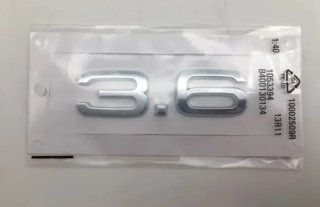 EMBLEMA LATERAL O TRASERO LOGO AUDI 3.6