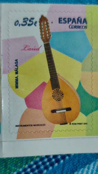 Lote 5 sellos España Instrumentos Musicales 2011