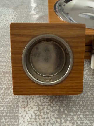 Posacenere e accendino legno/acciaio