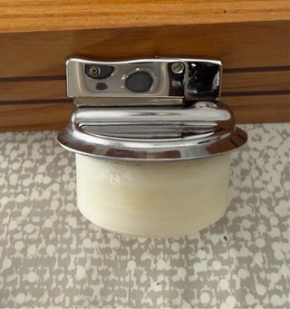 Posacenere e accendino legno/acciaio