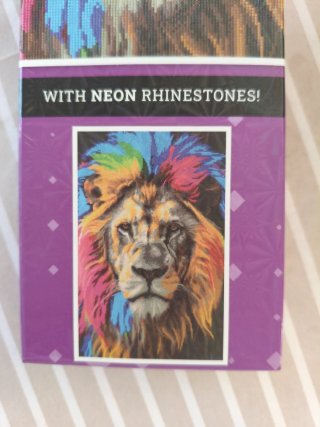 Kit Pintura Diamante León Neon Rhinestones