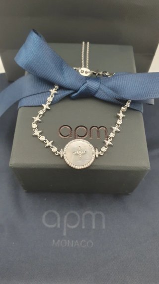 Pulsera APM Monaco Météorites Nácar Plata