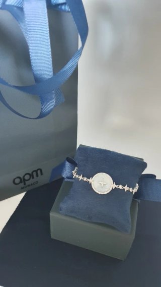 Pulsera APM Monaco Météorites Nácar Plata