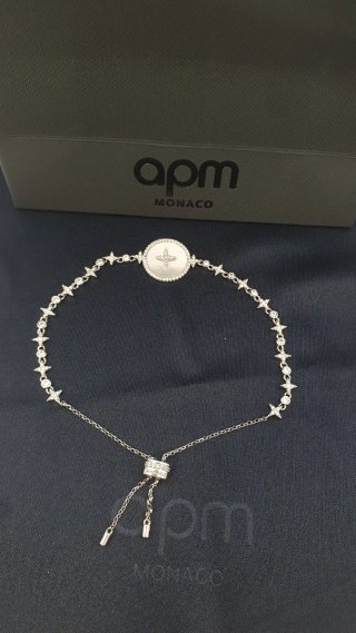 Pulsera APM Monaco Météorites Nácar Plata