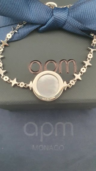 Pulsera APM Monaco Météorites Nácar Plata