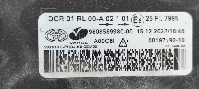 FARO IZQUIERDO TOYOTA PROACE 2.0 Turbodiesel CAT