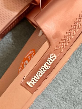 Havaianas Slide Clássico Rosa Dourado Tam 40