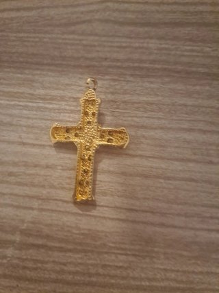 Colgante Cruz Baño Oro y Plata