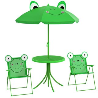 Set Tavolo da Giardino con 2 Sedie Pieghevoli, Tav