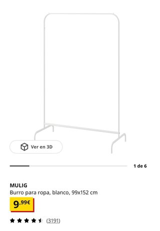 Burro perchero Ikea MULIG