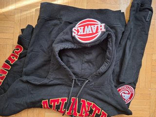 Sudadera Atlanta Hawks Negra y Roja - Pro