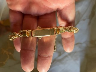 Cadena Chapa Oro 14k Cierre Diamantado