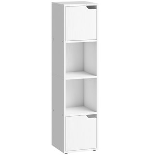 Libreria Moderna con 2 Armadietti e Ante a 4 Ripia