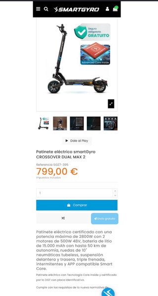 Patinete Smartgyro Crossover Dual Max 2