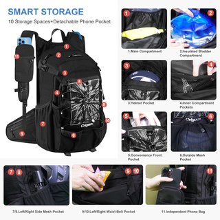 Mochila Origem 22L con Bolsa de Agua 3L