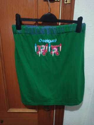 Falda Desigual Talla M Multicolor