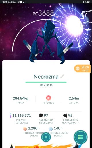 Necrozma Shiny 3688 PC Pokémon Go