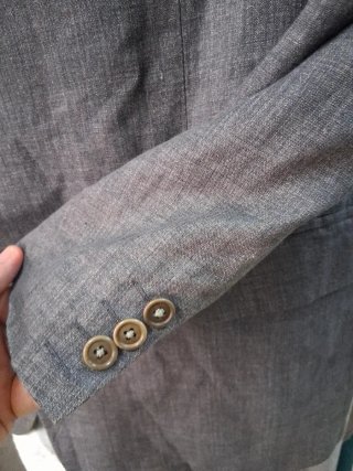 Completo uomo lino grigio taglia 58