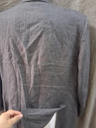 Completo uomo lino grigio taglia 58