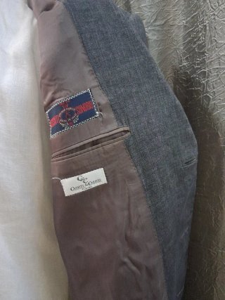 Completo uomo lino grigio taglia 58