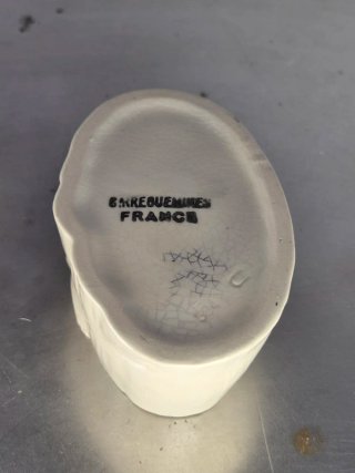 BOMBONERA ARTE DECO CERÁMICA SARREGUEMINES FRANCIA