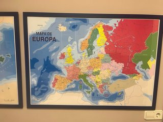 Mapas España y Europa enmarcados