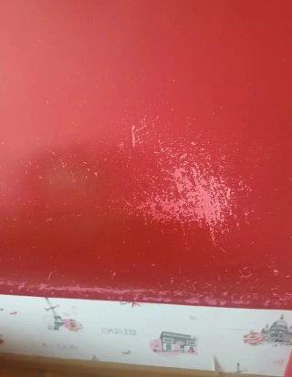 Cabecero polipiel rojo para retapizar