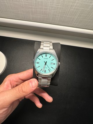 Reloj Casio Plata y Turquesa