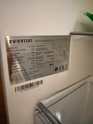 Nevera Infiniton Blanca