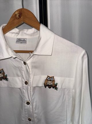 Camisa Vintage Stark Blanca Talla M