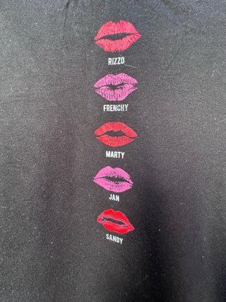 Camiseta vintage algodón negra Grease Talla L