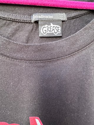 Camiseta vintage algodón negra Grease Talla L